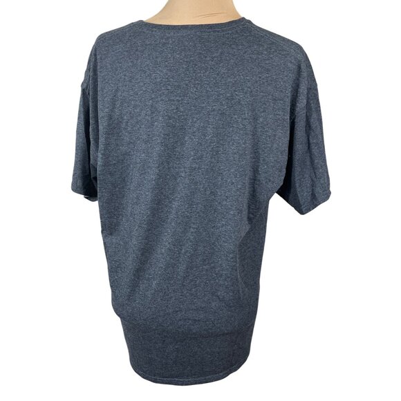 Ho Ho Ho Christmas T-Shirt Crew Neck Grey Santa Christmas Size L large - Picture 3 of 6